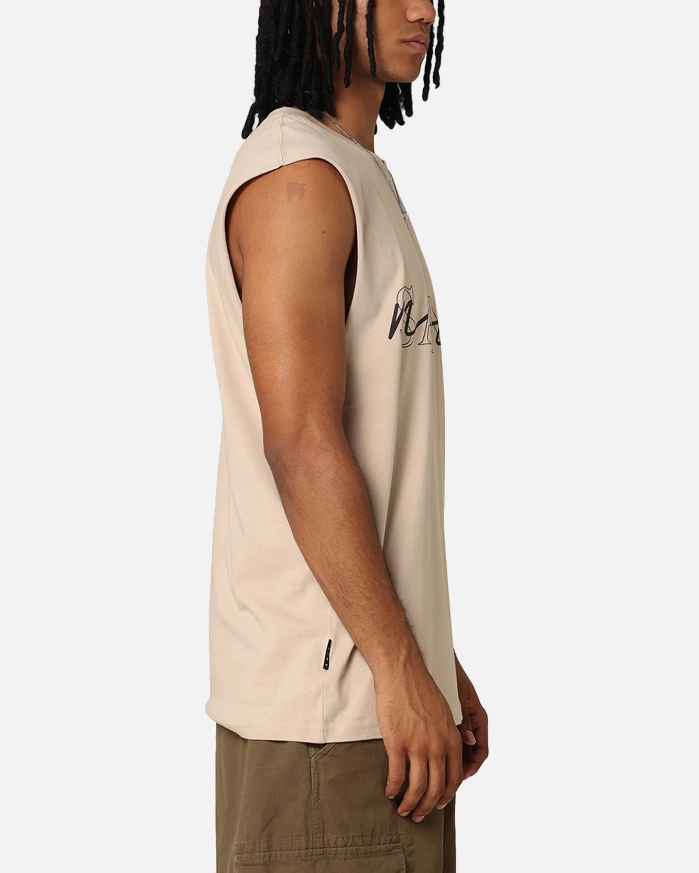 Saint Morta Interlock Oversized Muscle T-Shirt Stone sold by Culture Kings product image thumbnail 4