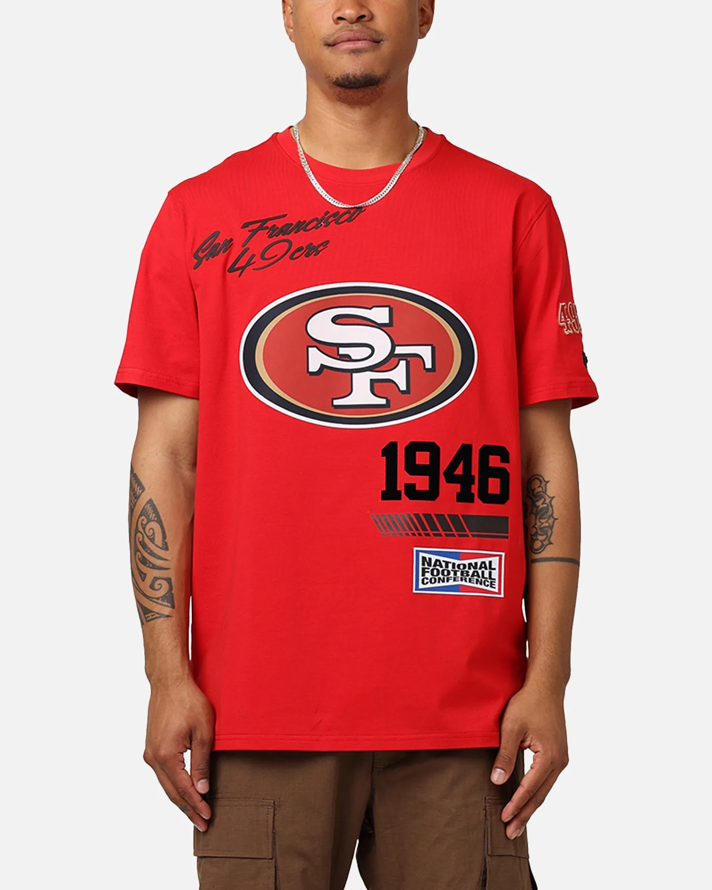 Pro Standard San Francisco 49ers Fast Lane SJ T-Shirt Red sold by Culture Kings