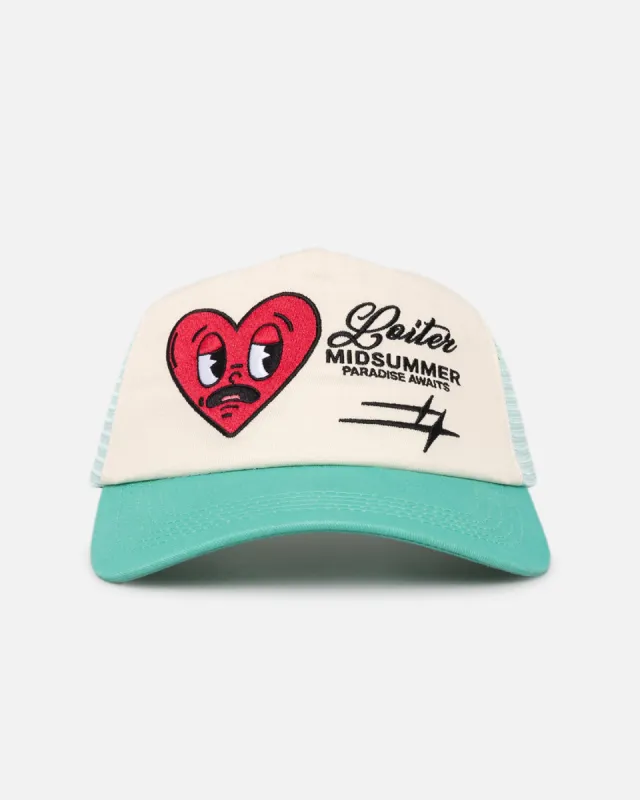 Loiter Midsummer Trucker Snapback Sage Green sold by Culture Kings