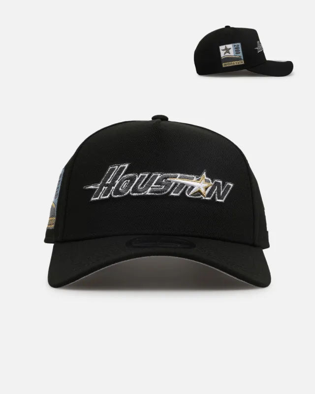 New Era Houston Astros 'Metallic Wordmark' 9FORTY A-Frame Snapback Black sold by Culture Kings