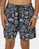 Saint Morta Paisley Skulls Beach Shorts Navy/White sold by Culture Kings