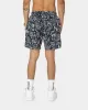Saint Morta Paisley Skulls Beach Shorts Navy/White sold by Culture Kings