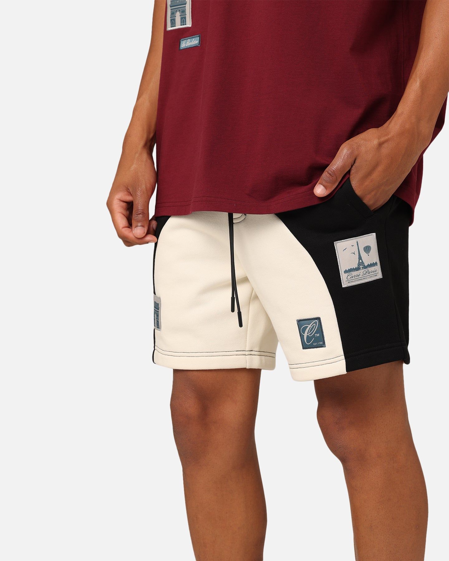 Carre Avant Panel Shorts Black/Off White sold by Culture Kings product image thumbnail 4