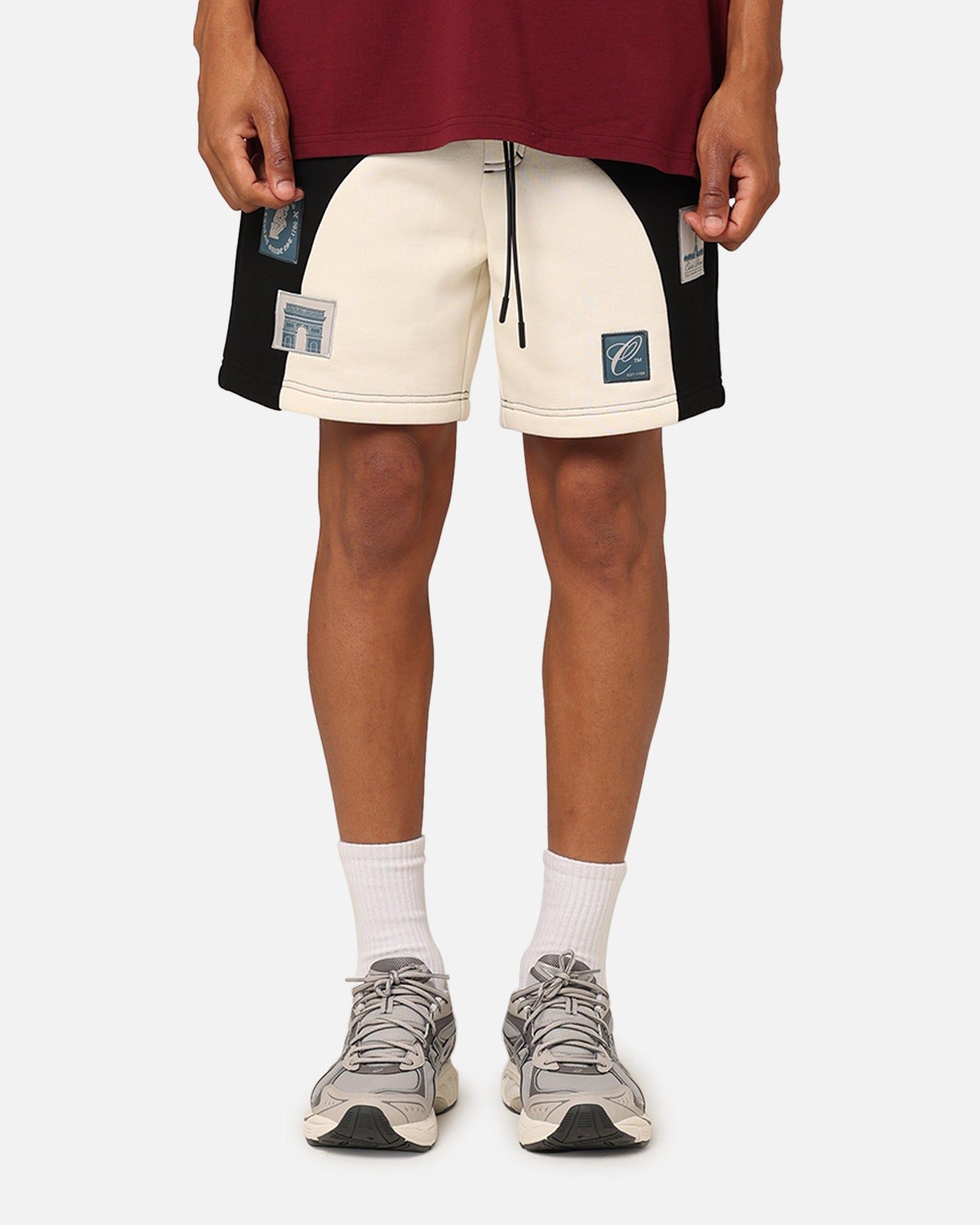 Carre Avant Panel Shorts Black/Off White sold by Culture Kings