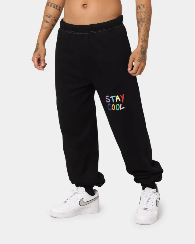 STAYCOOLNYC Puff Paint Sweat Pants Black sold by Culture Kings