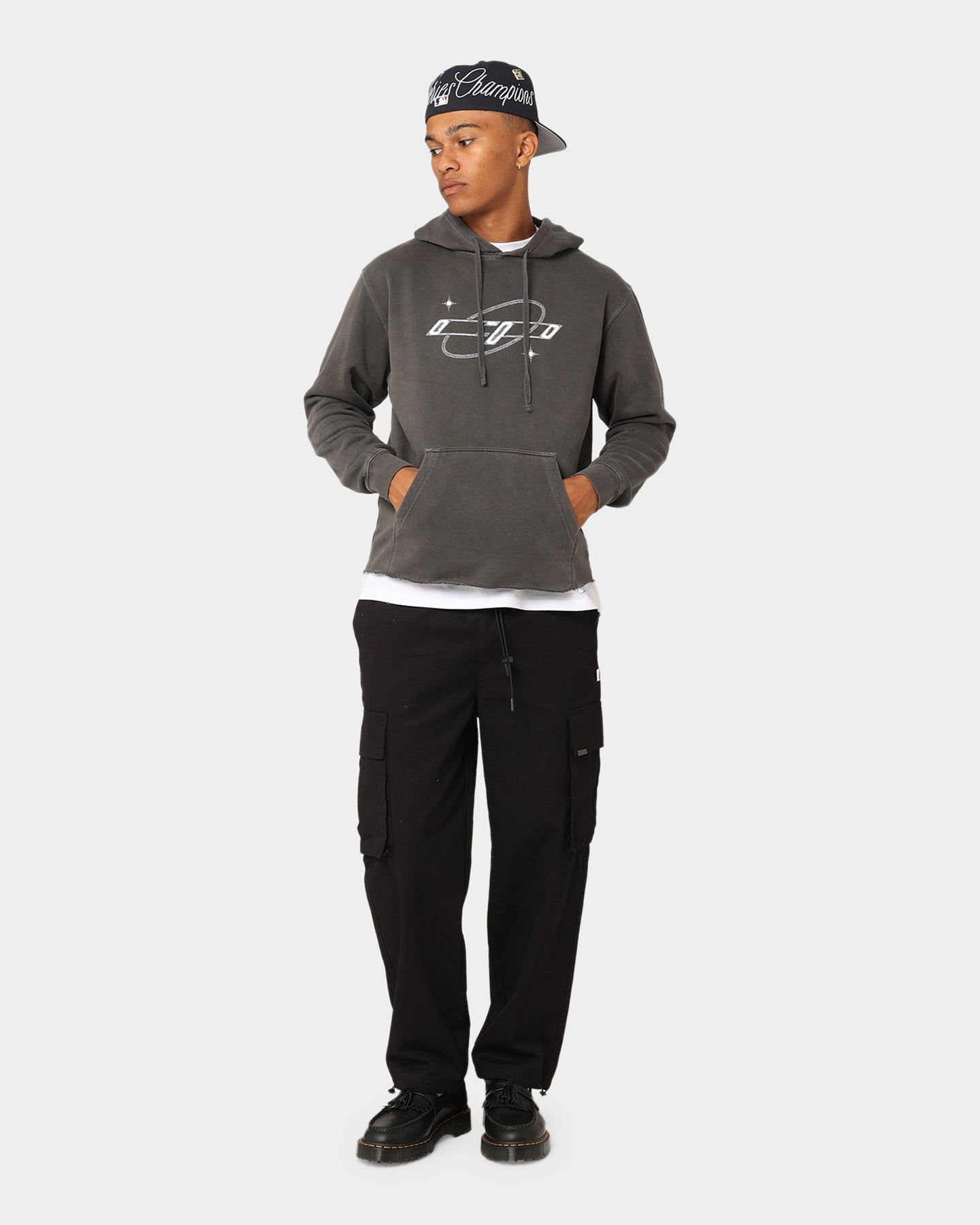 Carré Starsign Cutoff Vintage Hoodie Washed Black sold by Culture Kings product image thumbnail 3