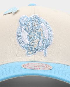 Mitchell & Ness Boston Celtics 'Sky Blue' Snapback Cream sold by Culture Kings
