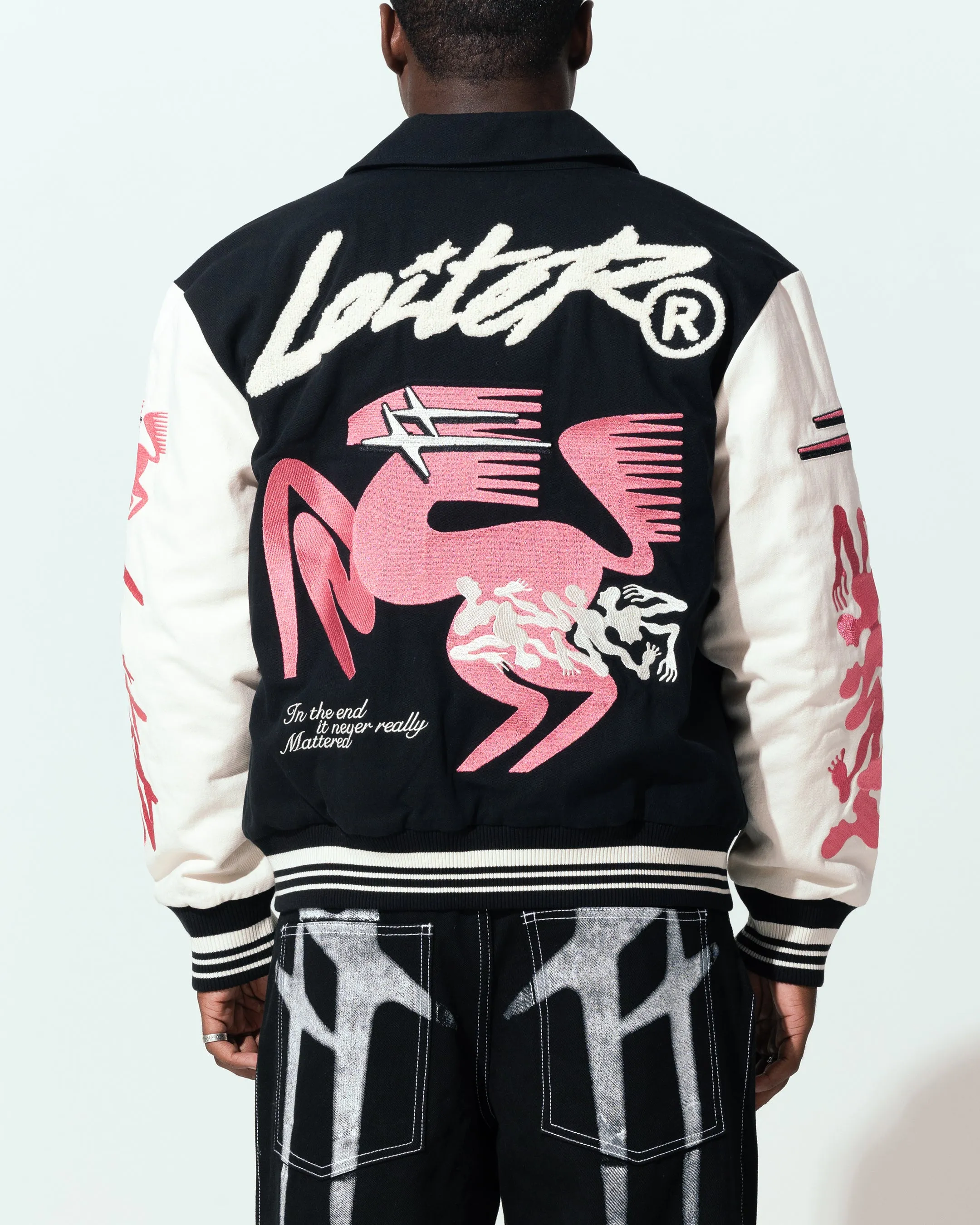 Loiter Oasis Varsity Jacket Black sold by Culture Kings product image thumbnail 2