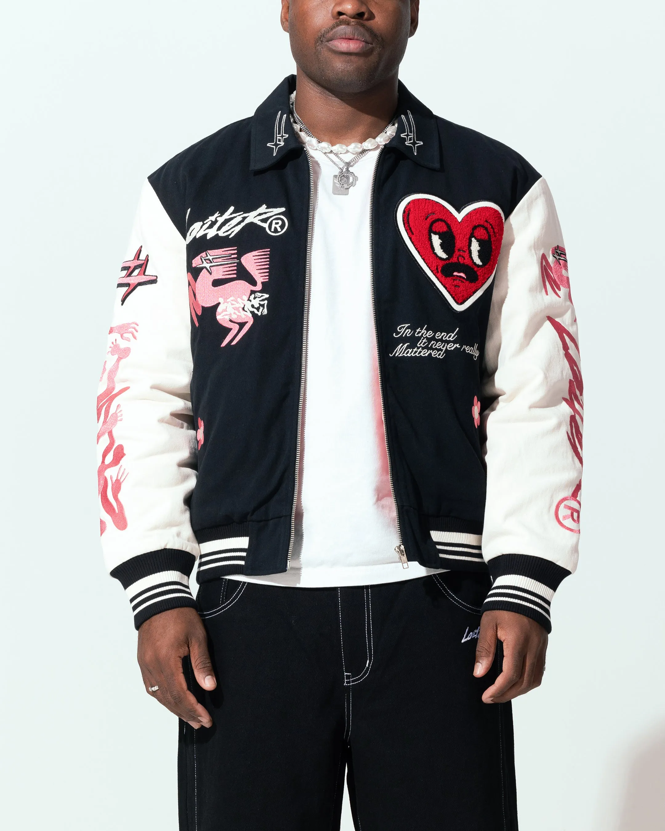 Loiter Oasis Varsity Jacket Black sold by Culture Kings