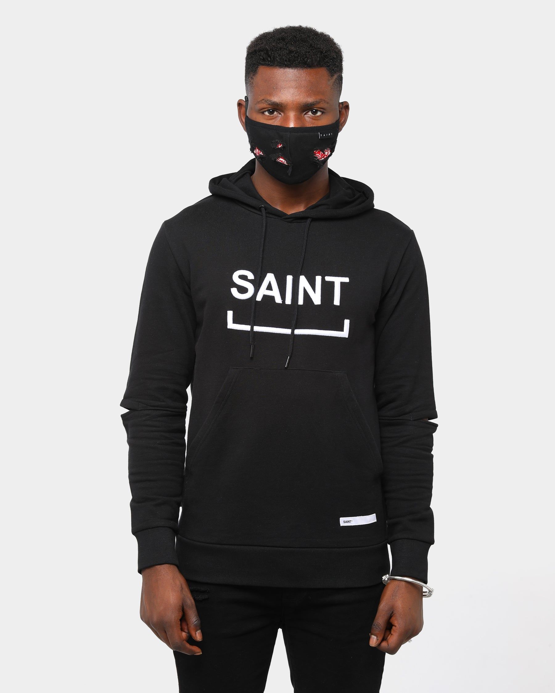 Saint Morta Bandana Filter Face Mask Black/Red sold by Culture Kings product image thumbnail 4