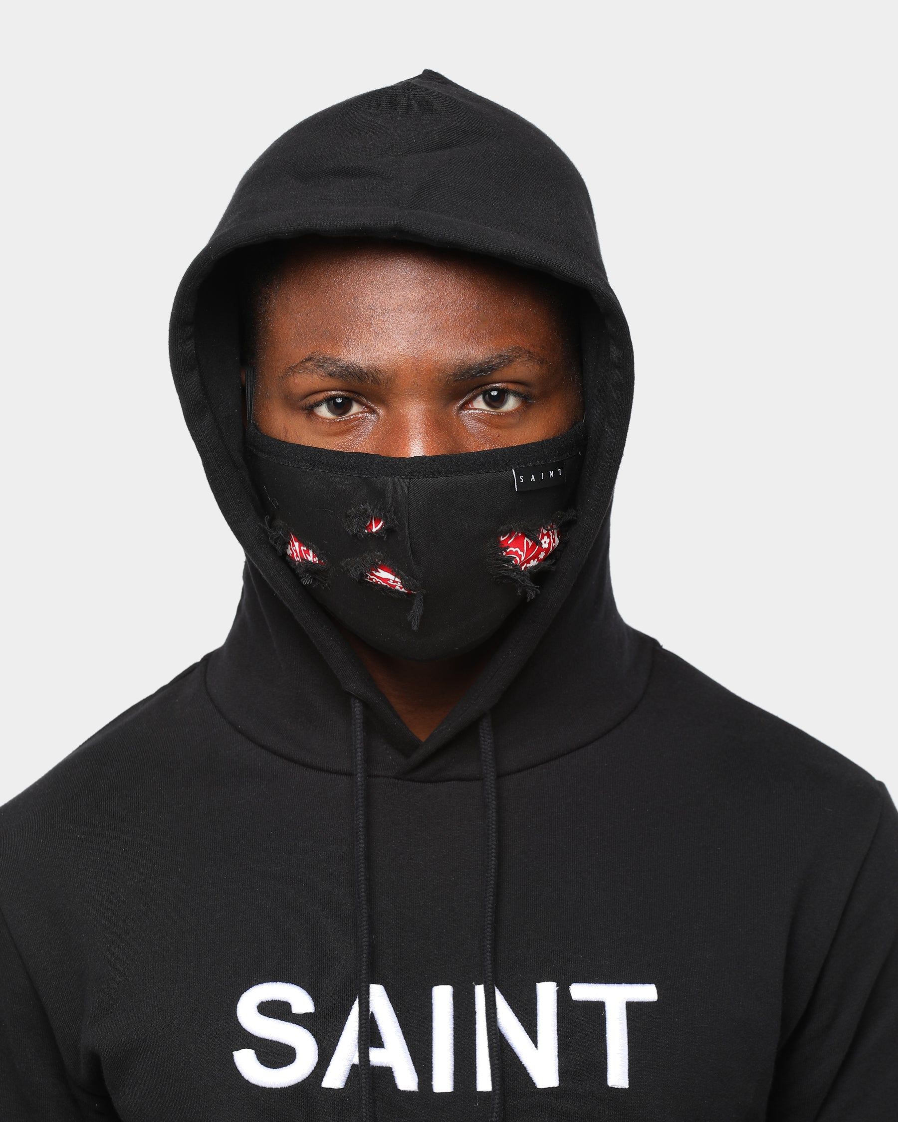 Saint Morta Bandana Filter Face Mask Black/Red sold by Culture Kings product image thumbnail 5
