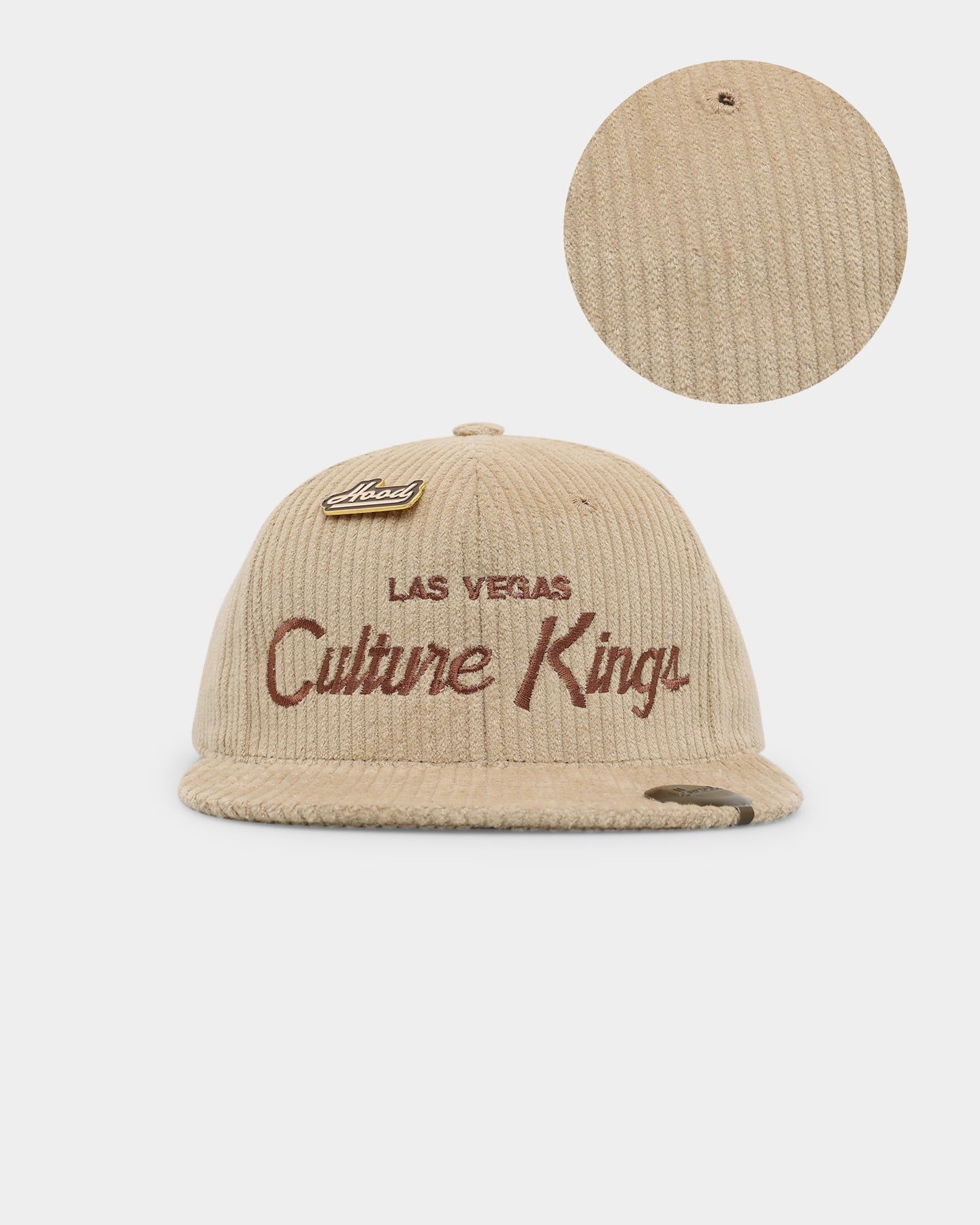 Hood X Culture Kings Las Vegas Collab Original Corduroy Snapback Khaki sold by Culture Kings