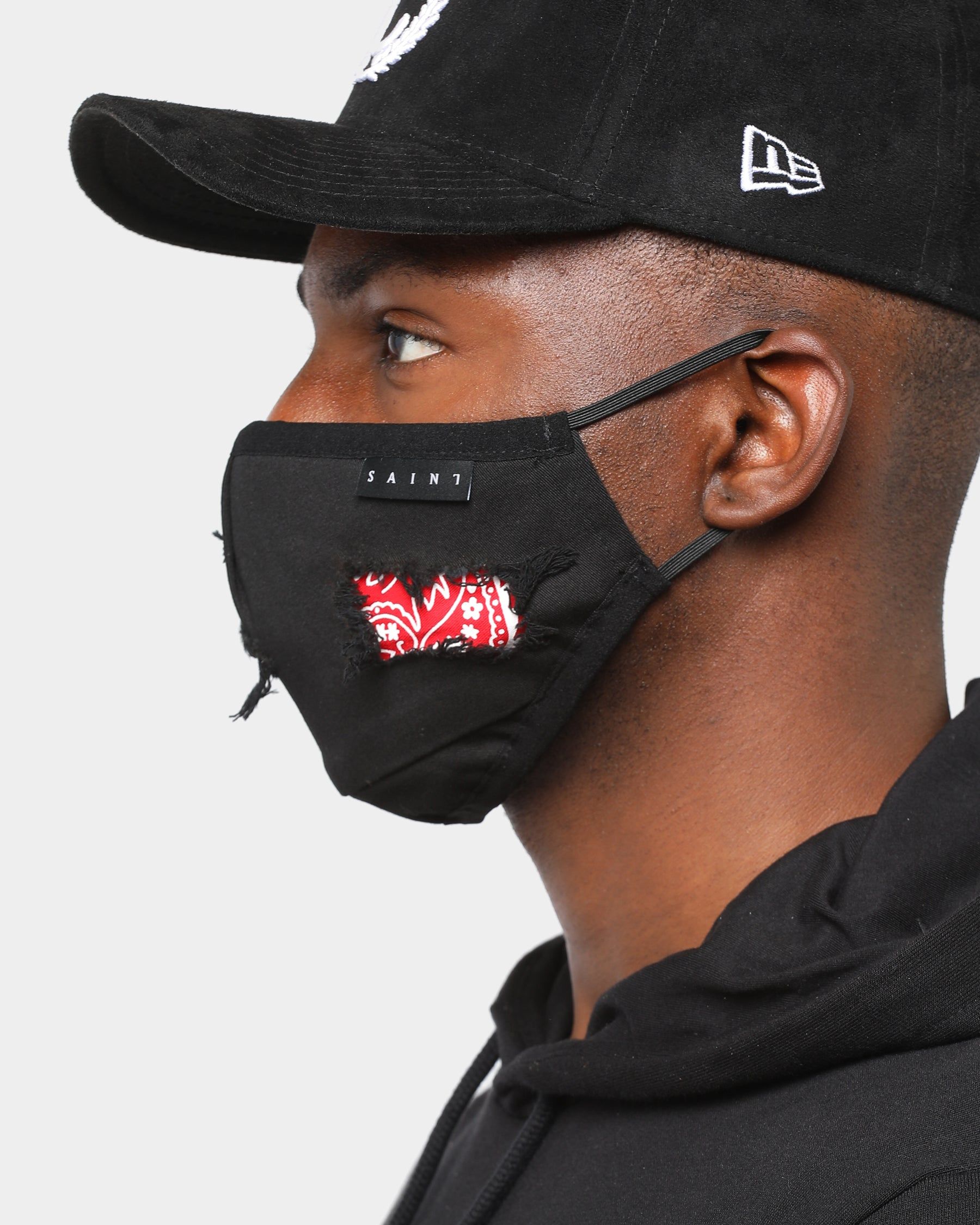 Saint Morta Bandana Filter Face Mask Black/Red sold by Culture Kings product image thumbnail 3