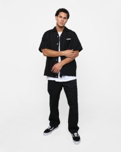X-Large Drawing OG Open Collar T-Shirt Black sold by Culture Kings