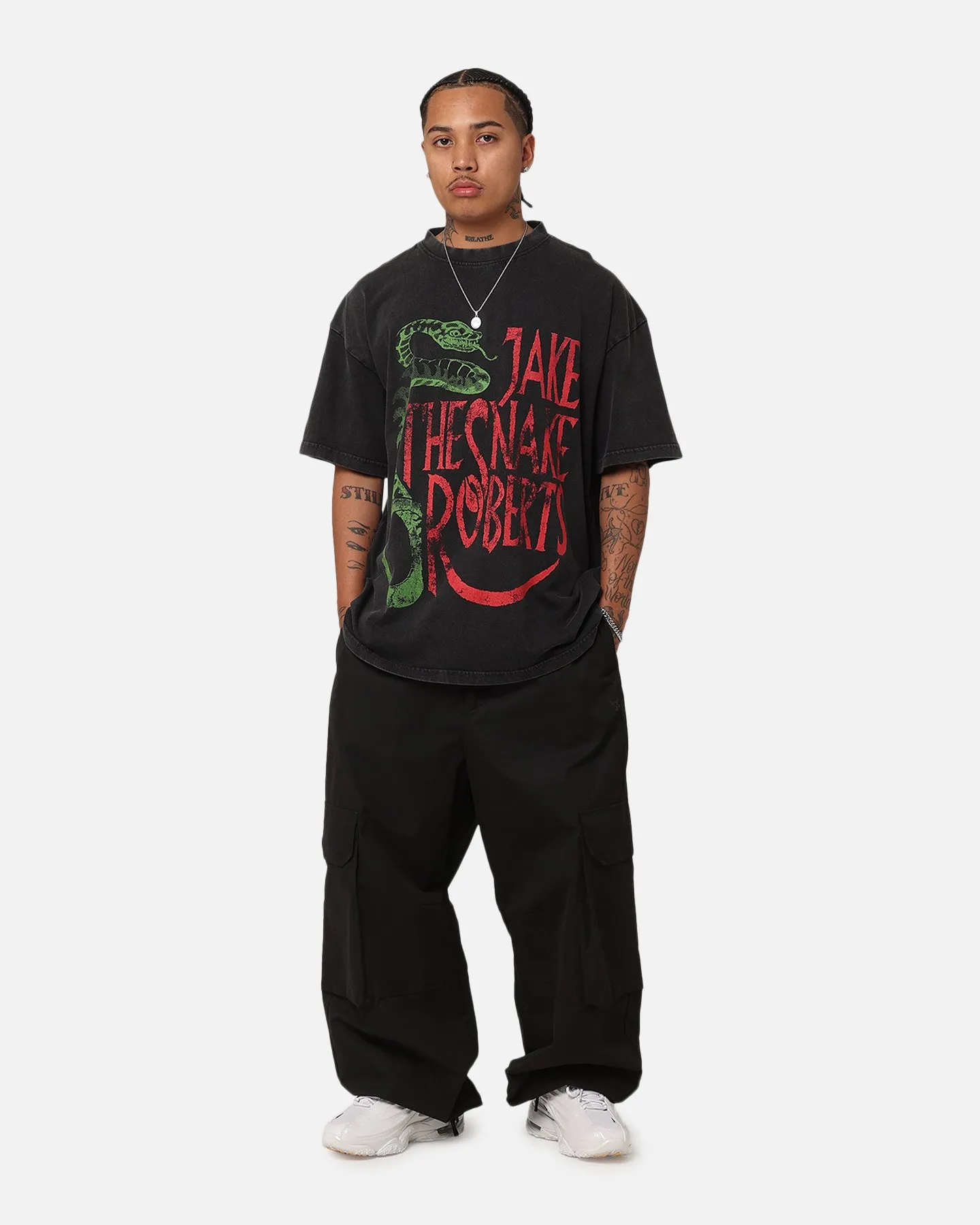 Culture Kings X WWE Jake "The Snake" Roberts Vintage T-Shirt Black Acidwash sold by Culture Kings product image thumbnail 2