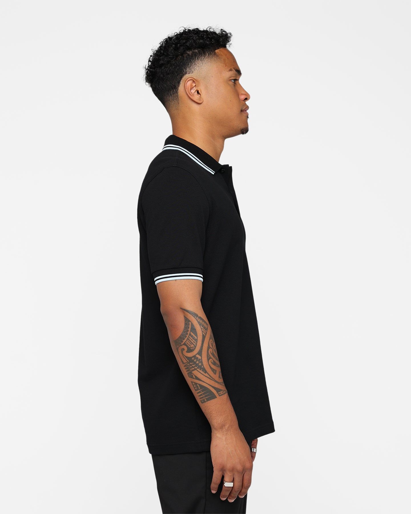 Fred Perry Twin Tipped Polo Shirt Black/Light Ice sold by Culture Kings product image thumbnail 5