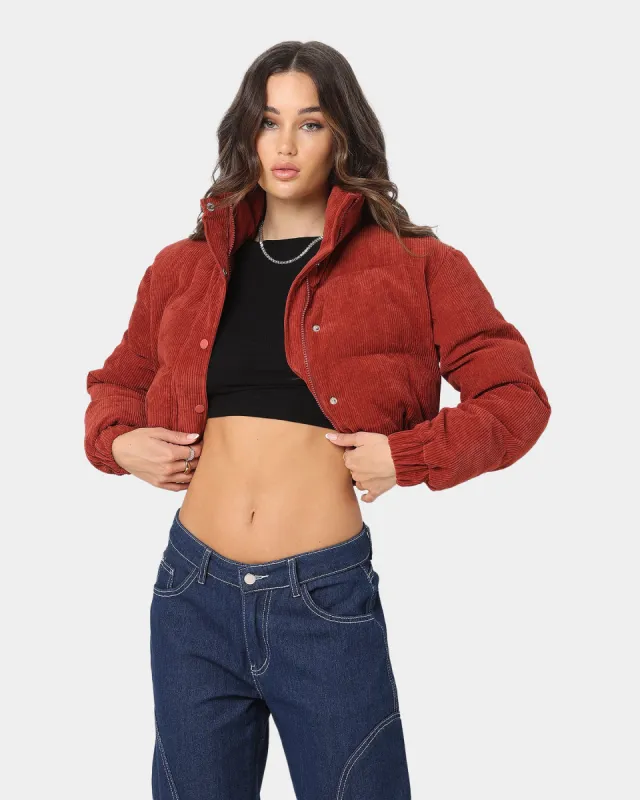 XXIII Women's Elodie Corduroy Puffer Jacket Rouge made by Culture Kings