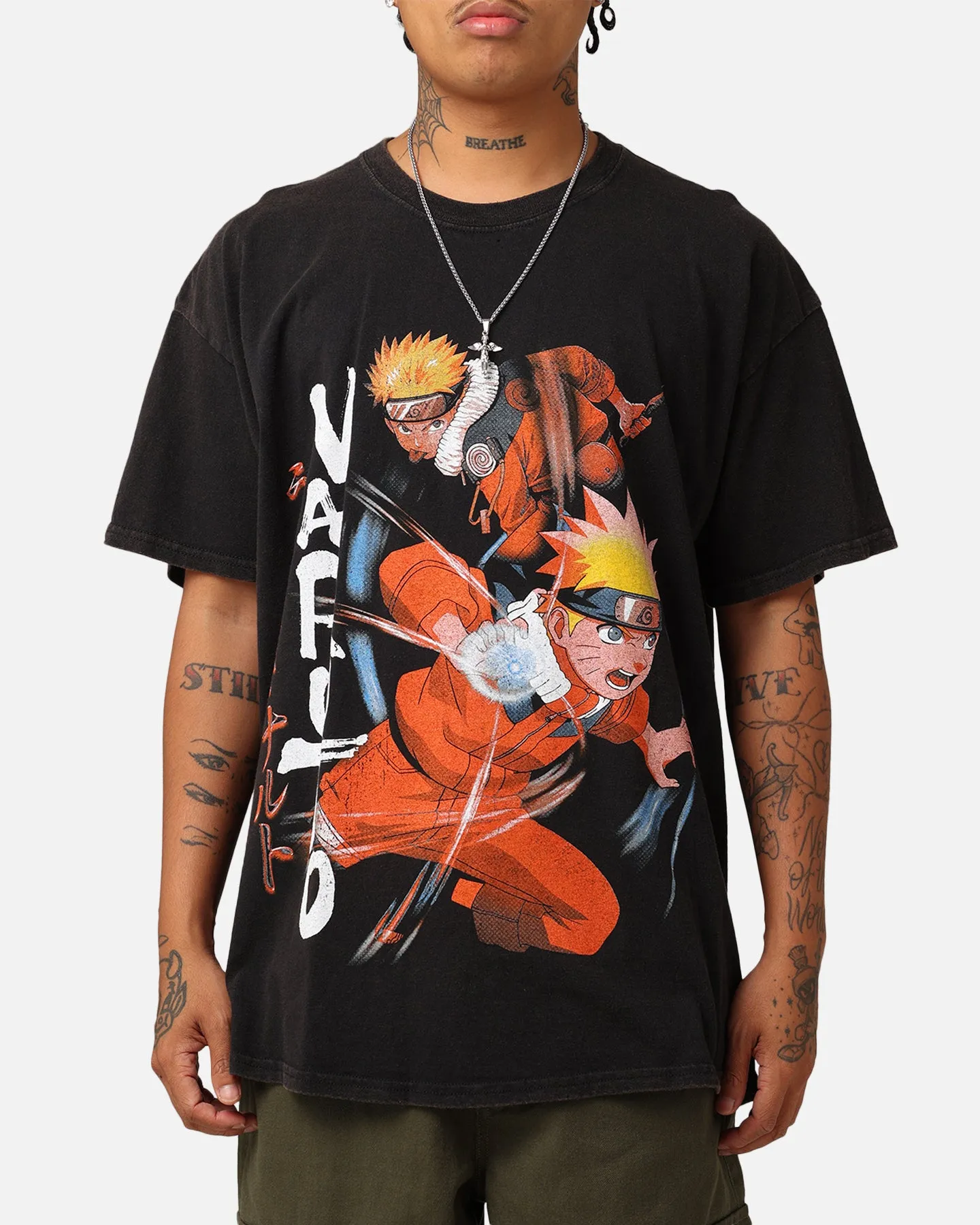 Goat Crew X Naruto Vintage T-Shirt Black Wash sold by Culture Kings