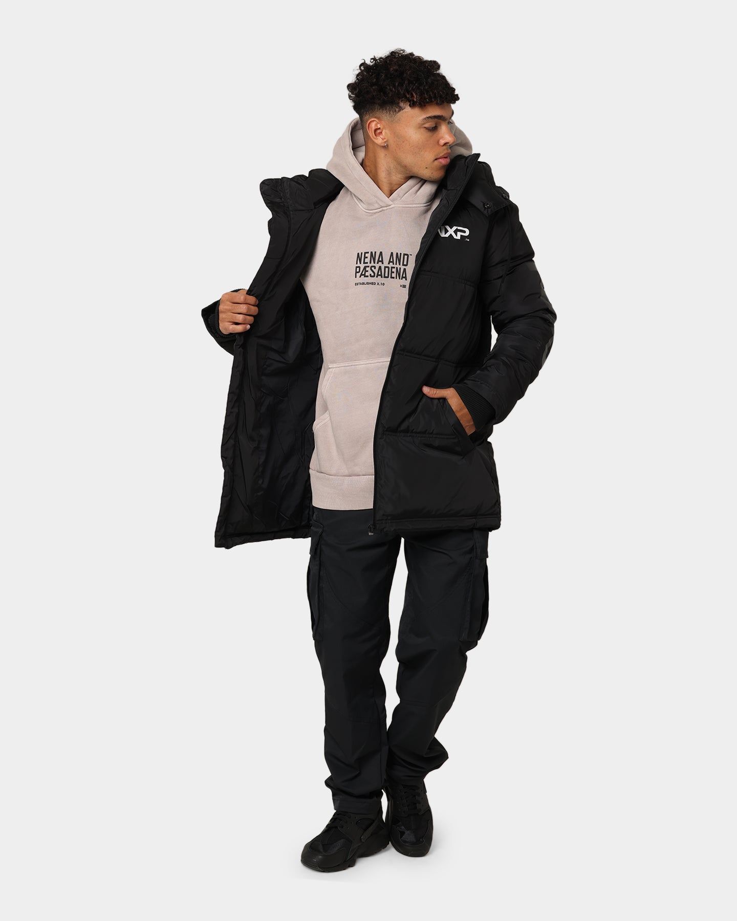 Nena and Pasadena Untamable Relaxed Hoodie Pigment Mushroom sold by Culture Kings product image thumbnail 3