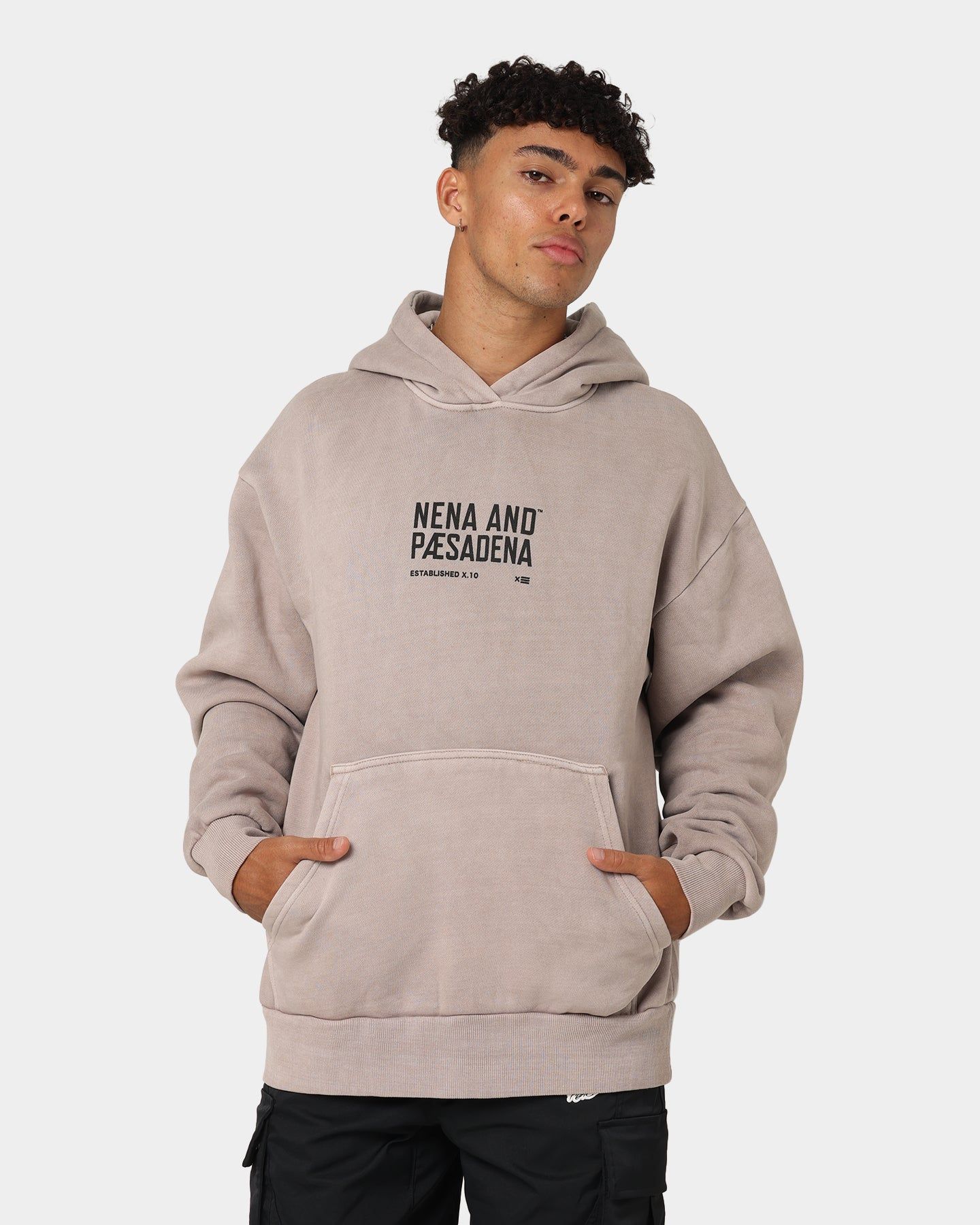 Nena and Pasadena Untamable Relaxed Hoodie Pigment Mushroom sold by Culture Kings product image thumbnail 2