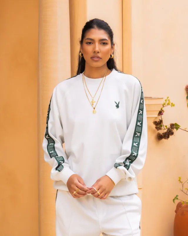 Playboy By Culture Kings Pleasure Crewneck Stone/Green sold by Culture Kings