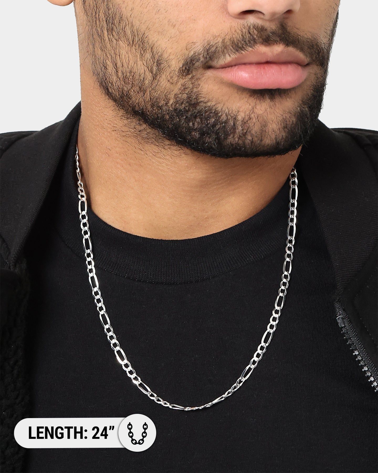 House Of Auric 4.8mm Figaro Chain Sterling Silver sold by Culture Kings product image thumbnail 7