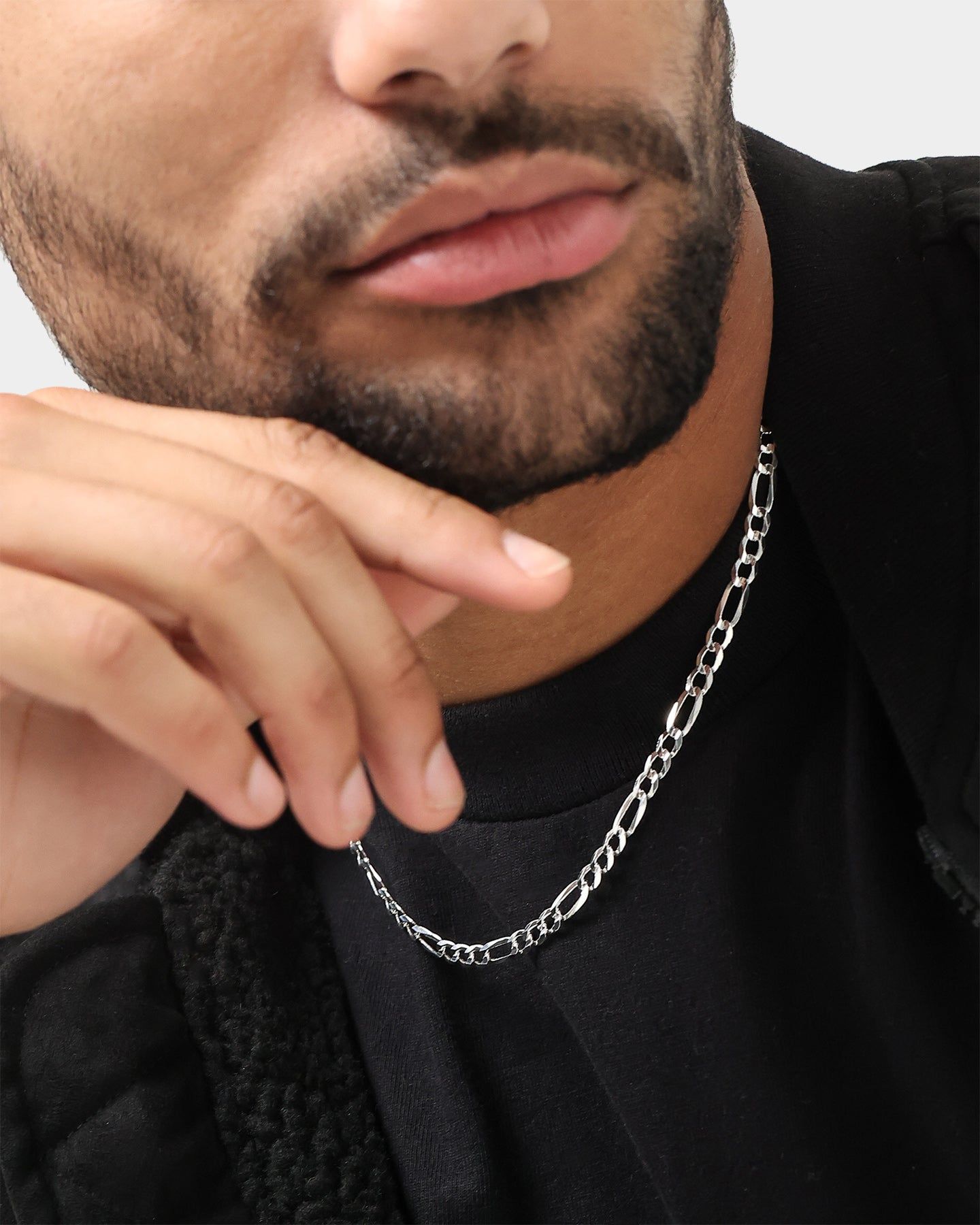 House Of Auric 4.8mm Figaro Chain Sterling Silver sold by Culture Kings