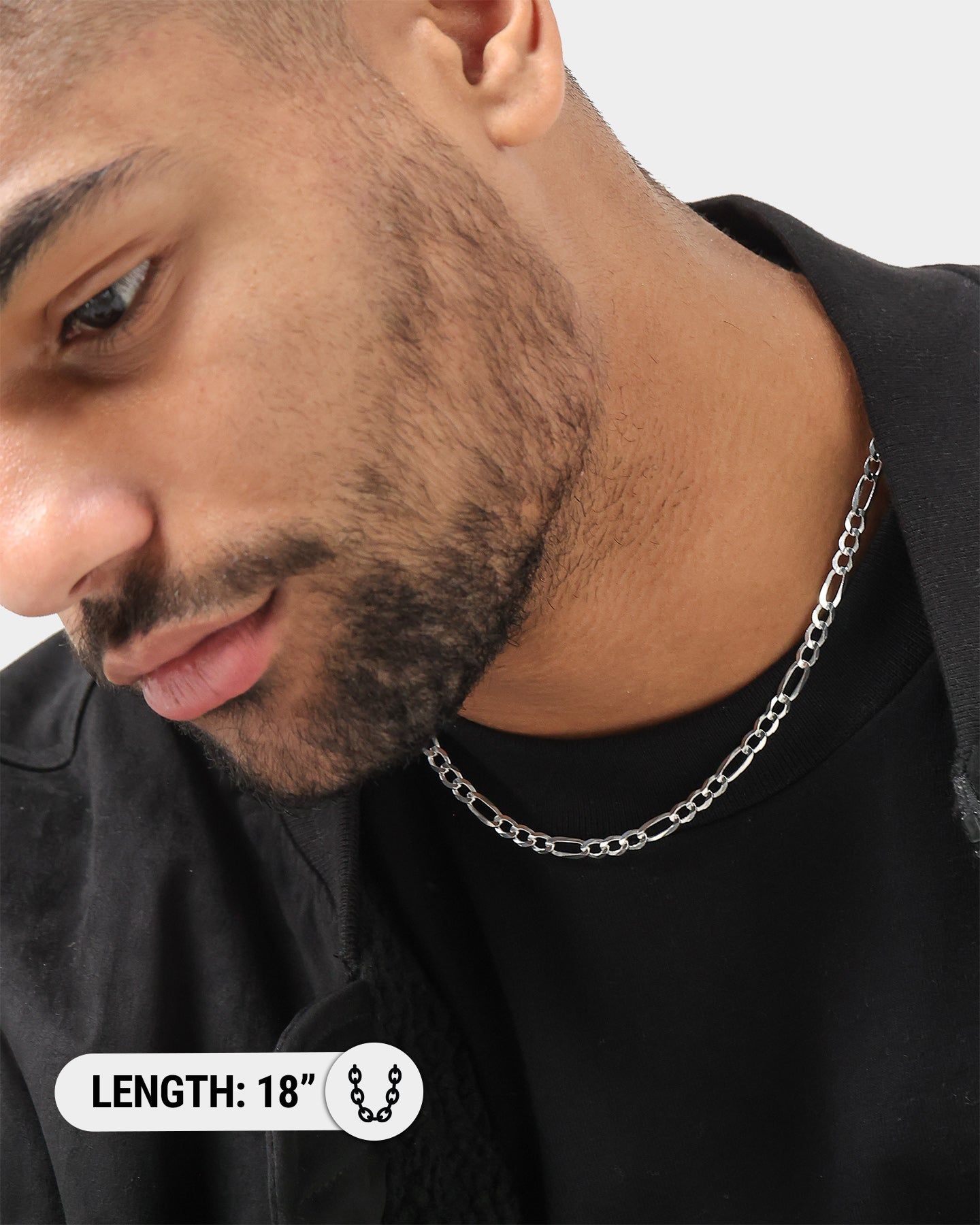 House Of Auric 4.8mm Figaro Chain Sterling Silver sold by Culture Kings product image thumbnail 4