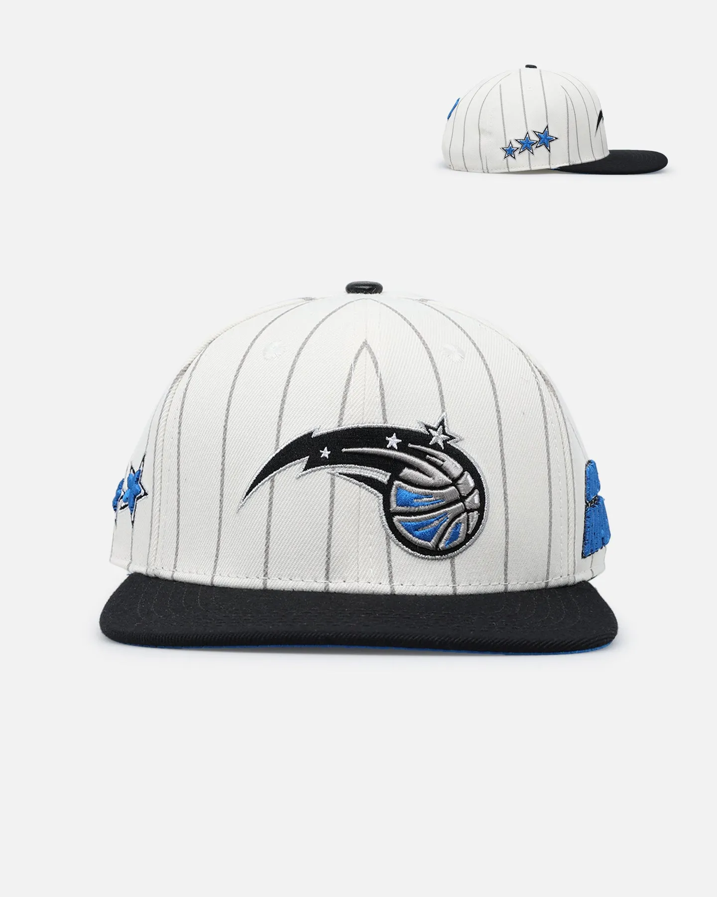 Pro Standard Orlando Magic Pinstripe Wool Snapback Eggshell/Yellow sold by Culture Kings
