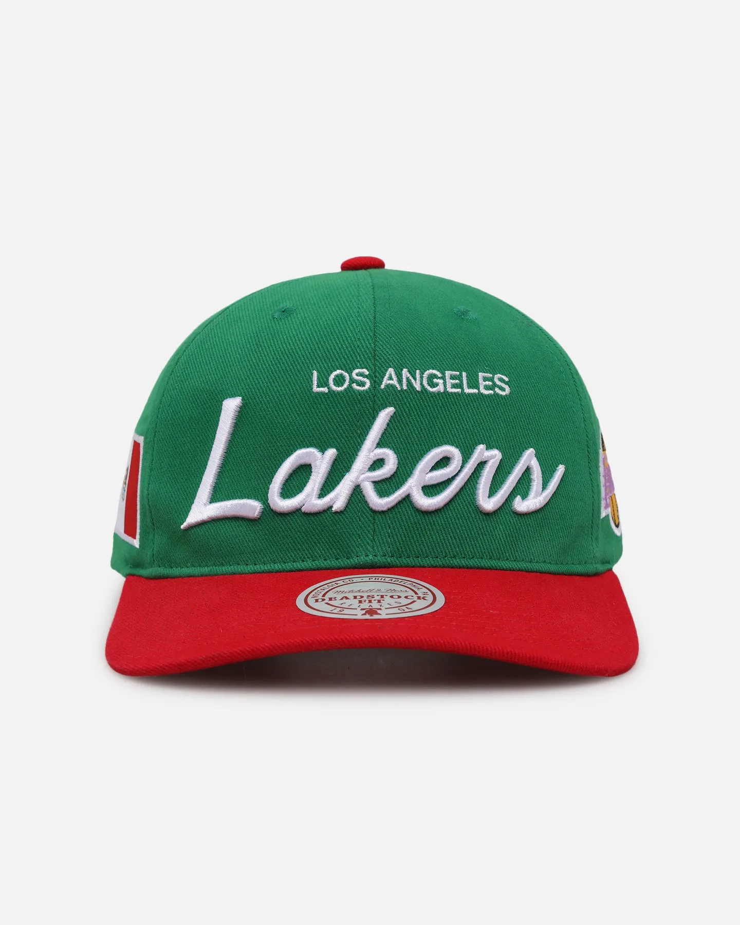 Mitchell & Ness Los Angeles Lakers 'Viva Mexico Script' Deadstock Snapback Green/Red sold by Culture Kings