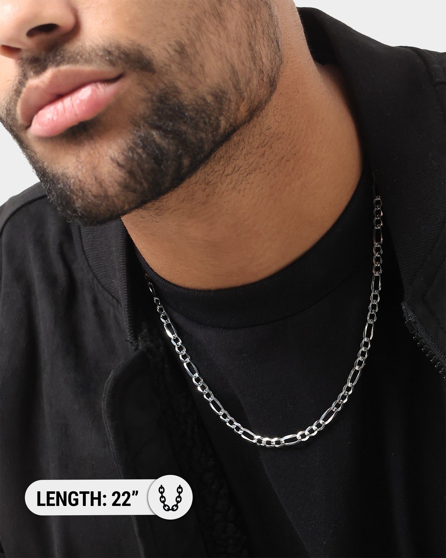 House Of Auric 4.8mm Figaro Chain Sterling Silver sold by Culture Kings product image thumbnail 6