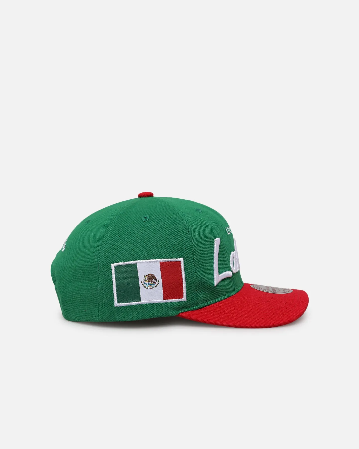 Mitchell & Ness Los Angeles Lakers 'Viva Mexico Script' Deadstock Snapback Green/Red sold by Culture Kings product image thumbnail 3