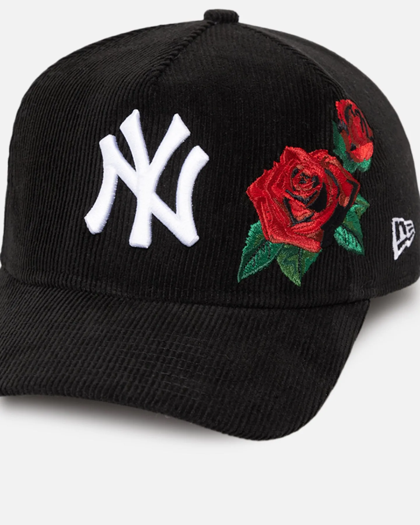 New Era New York Yankees 'Corduroy Roses' Golfer Pre-Curved Snapback Black Corduroy/White sold by Culture Kings product image thumbnail 2