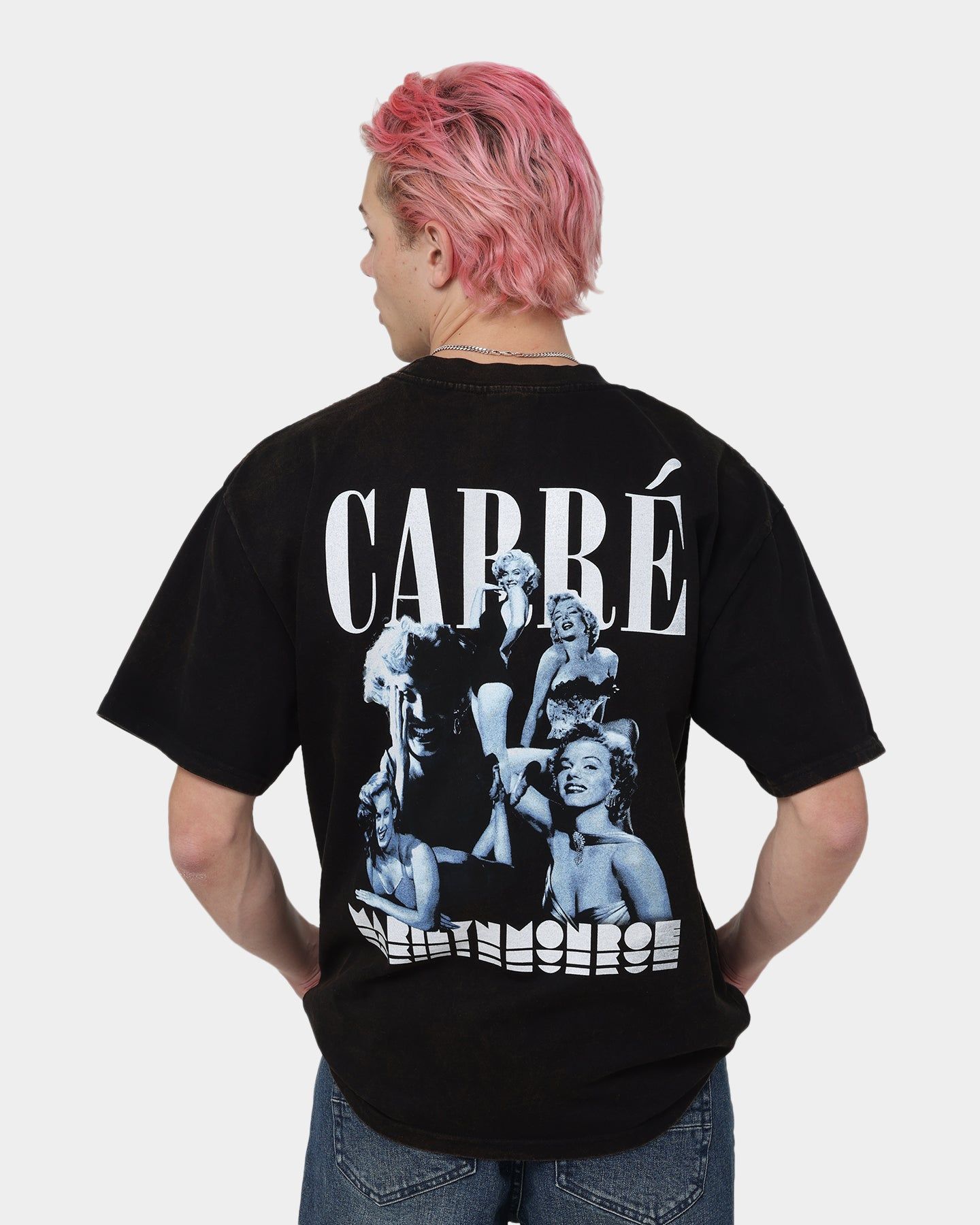 Carré X Marilyn Monroe Collage Vintage T-Shirt Washed Black sold by Culture Kings