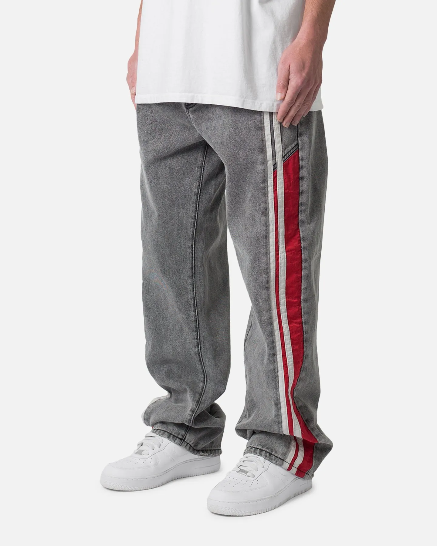 MNML Ultra Baggy Stripe Denim Jeans Black/Red sold by Culture Kings product image thumbnail 2