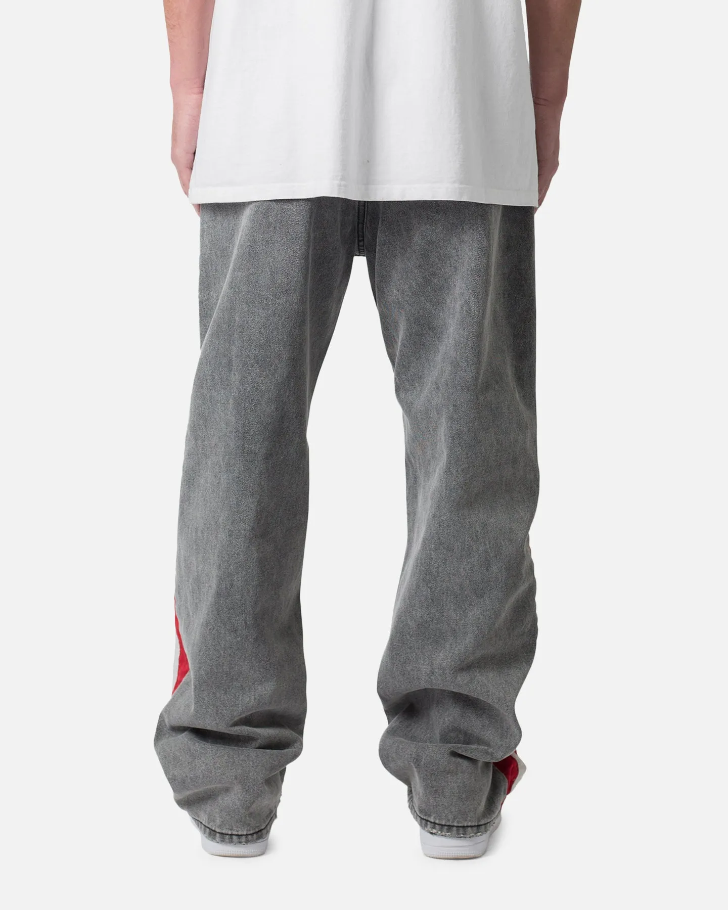 MNML Ultra Baggy Stripe Denim Jeans Black/Red sold by Culture Kings product image thumbnail 4