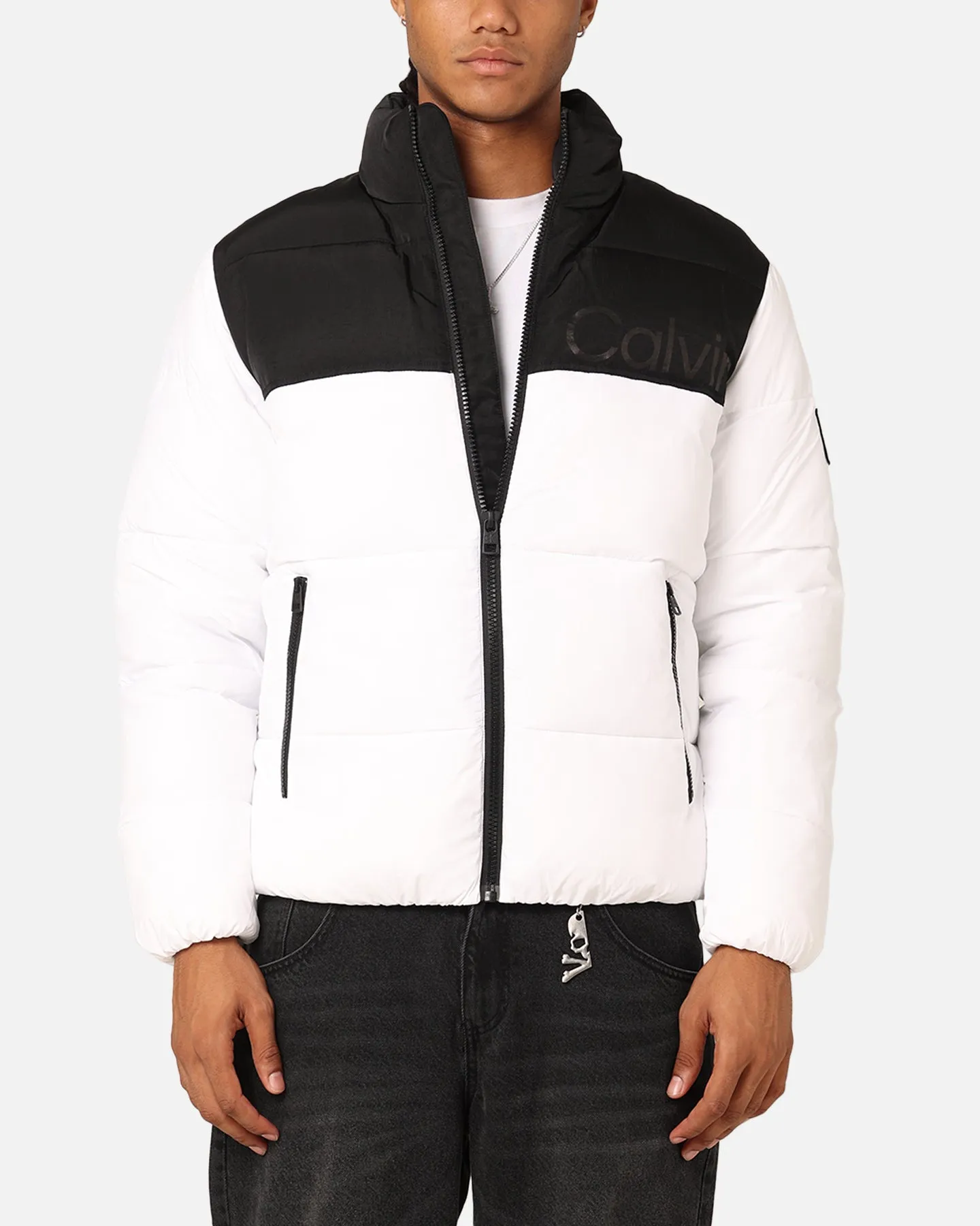 Calvin Klein Blocking Puffer Jacket Bright White sold by Culture Kings