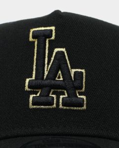 New Era Los Angeles Dodgers 'Gold Links' 9FORTY A-Frame Snapback Black sold by Culture Kings
