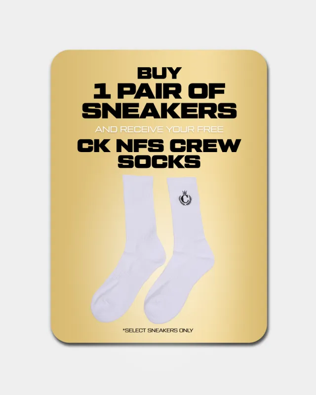 Culture Kings CK NFS Crew Socks White/Black sold by Culture Kings