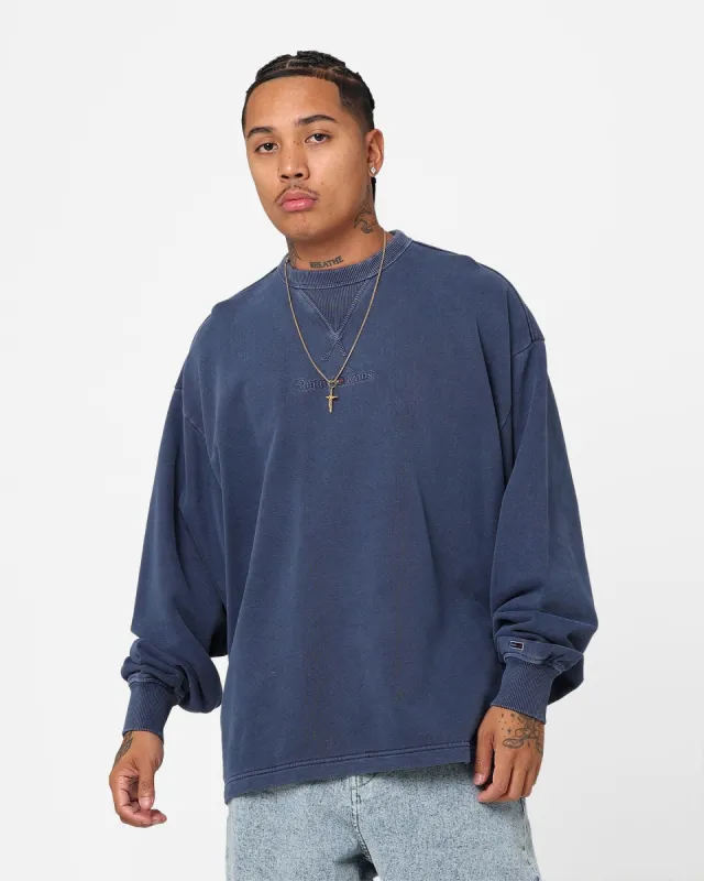 Tommy Jeans Boxy Garment Dyed Crewneck Twilight Navy sold by Culture Kings
