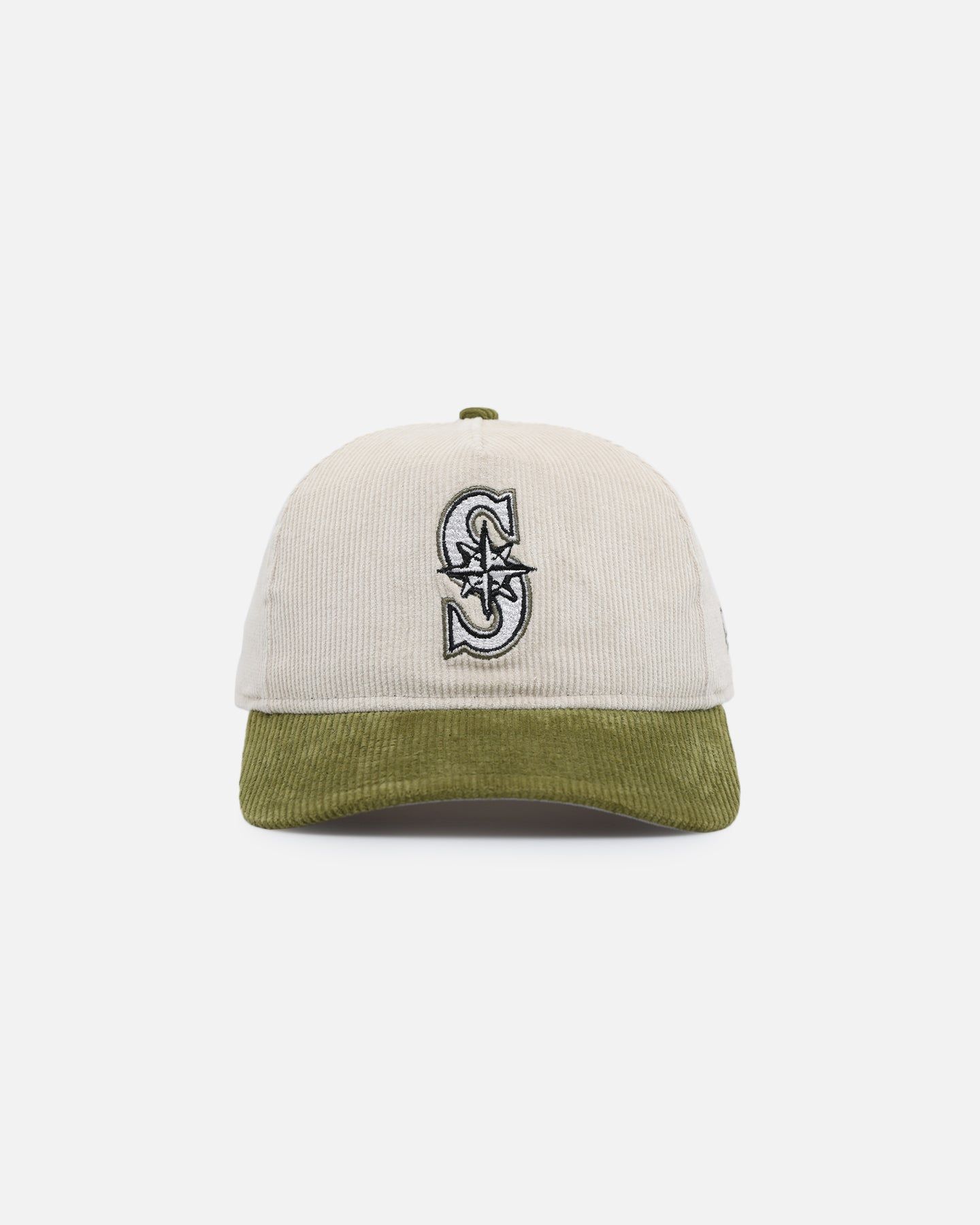 New Era Seattle Mariners 'Dusty Olive Corduroy' Golfer Pre-Curved Snapback Green Med sold by Culture Kings product image thumbnail 5