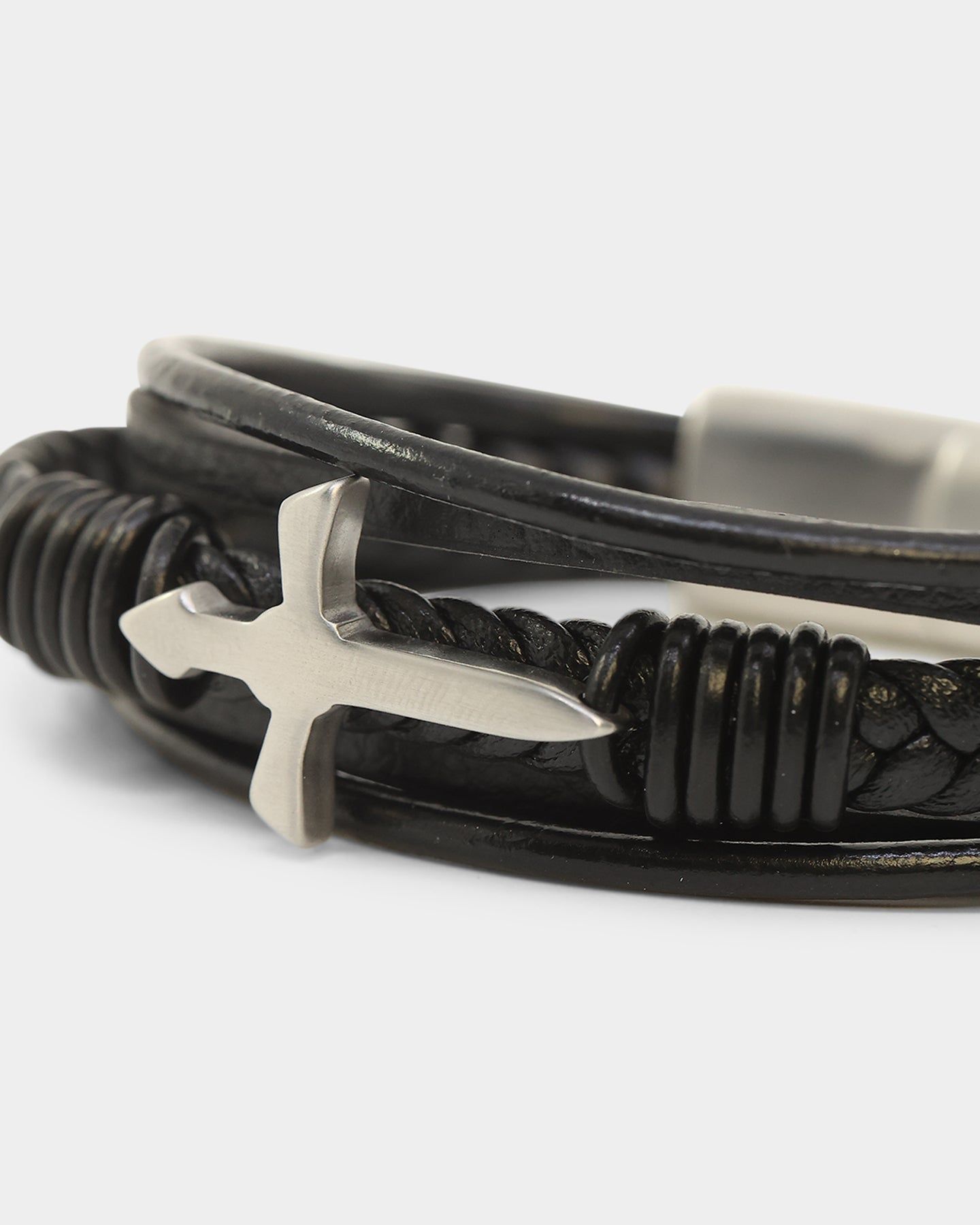 Saint Morta Leather Corium Bracelet Black sold by Culture Kings product image thumbnail 4