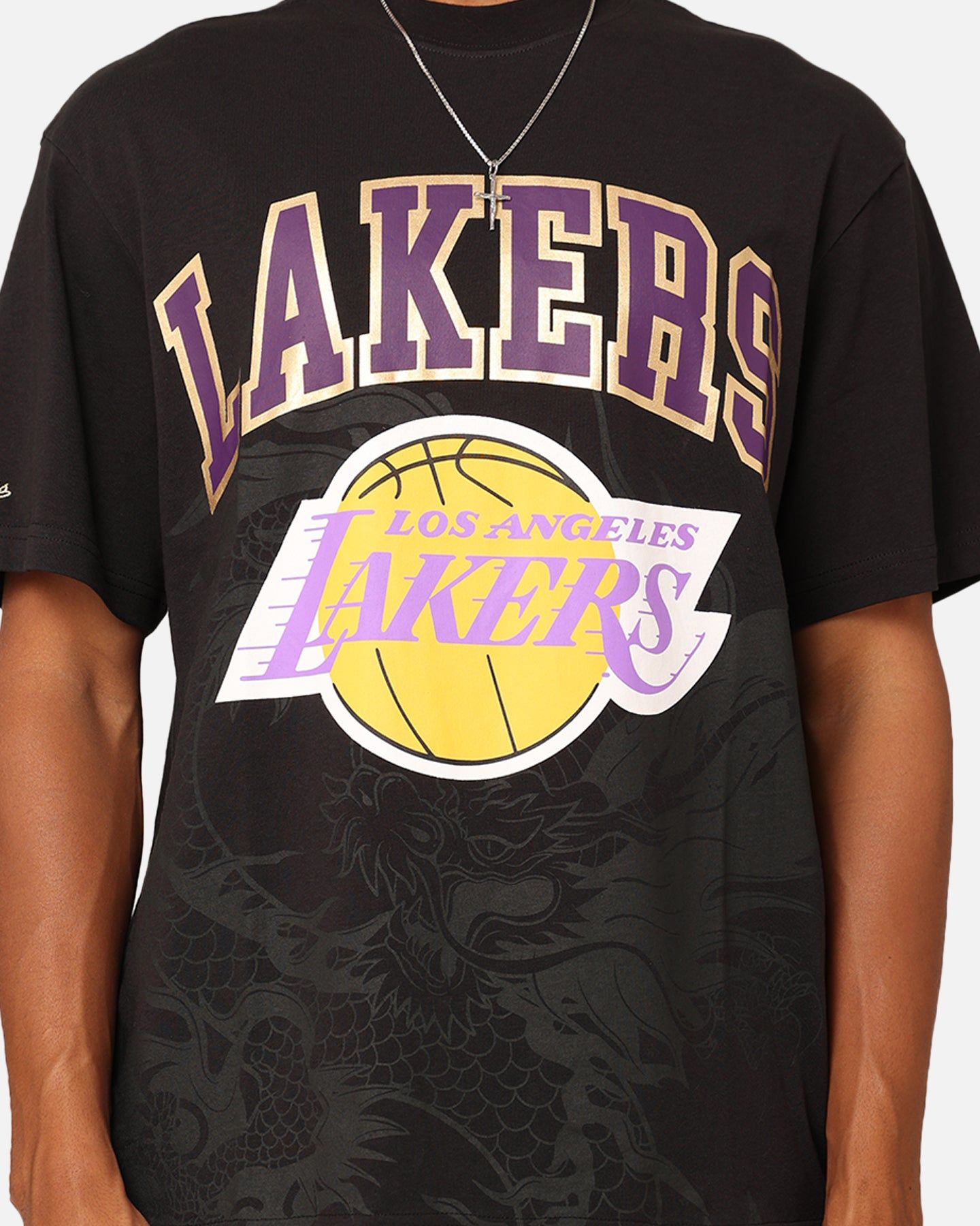 Mitchell & Ness Los Angeles Lakers Year Of The Dragon T-Shirt Faded Black sold by Culture Kings product image thumbnail 3
