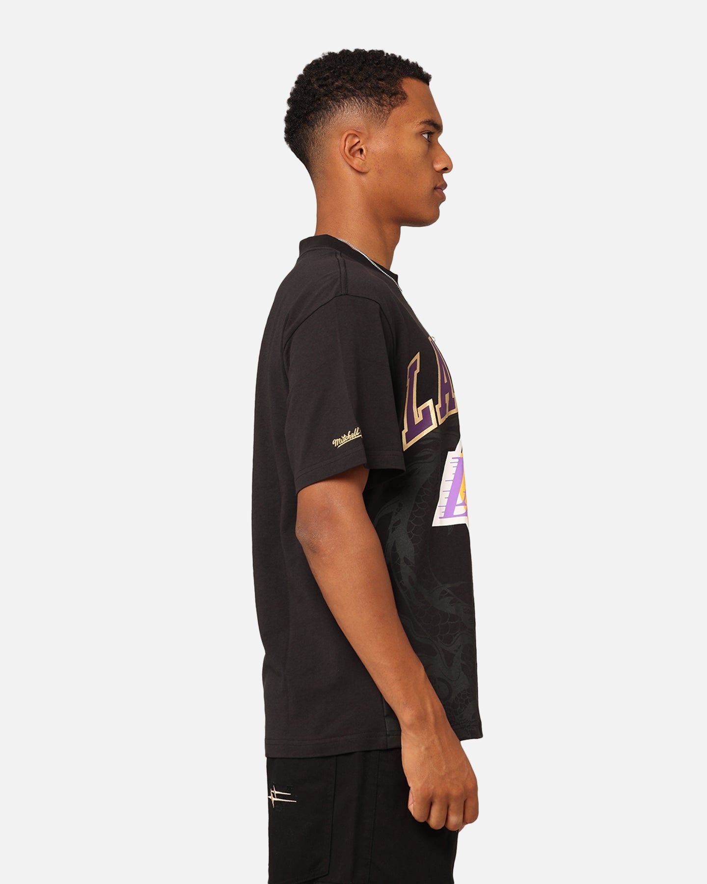Mitchell & Ness Los Angeles Lakers Year Of The Dragon T-Shirt Faded Black sold by Culture Kings product image thumbnail 5