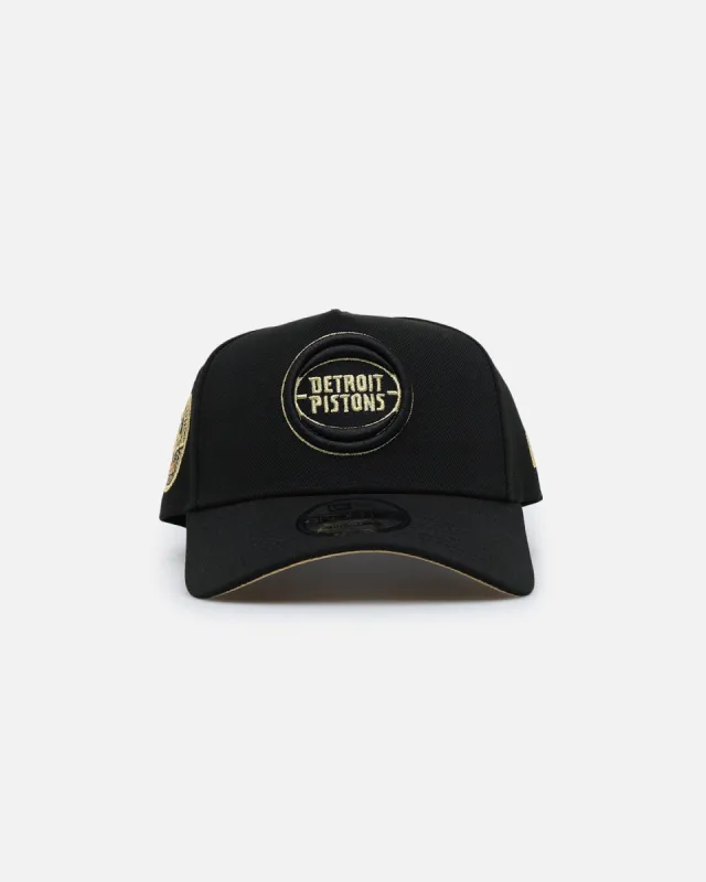 New Era Detroit Pistons 'NBA Gold Links' 9FORTY A-Frame Snapback Black/Gold sold by Culture Kings