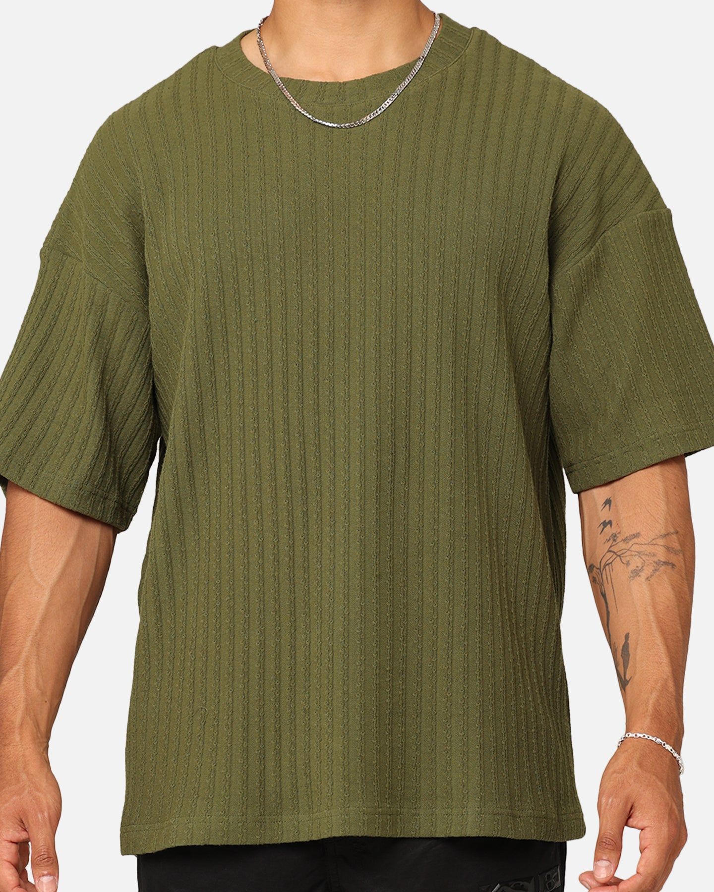 XXIII Karl Knit T-Shirt Military Green sold by Culture Kings product image thumbnail 3