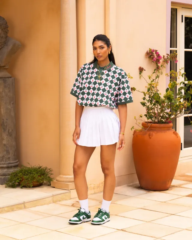 Playboy By Culture Kings Cherry Polo Shirt Green/White made by Culture Kings