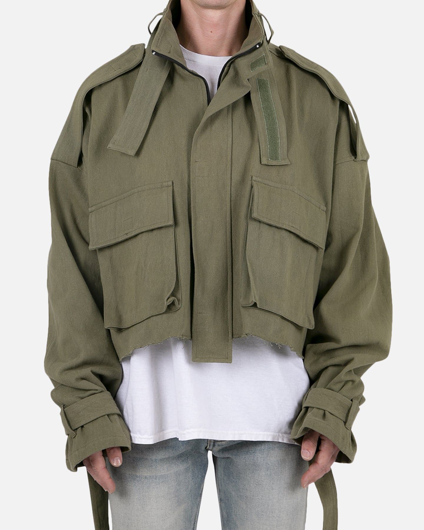 MNML Cropped M65 Jacket Olive sold by Culture Kings