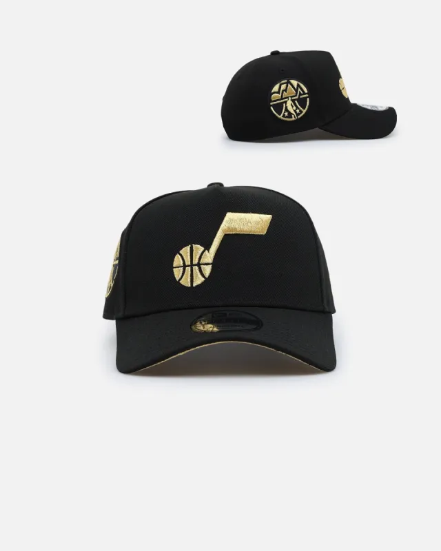 New Era Utah Jazz 'NBA Gold Links' 9FORTY A-Frame Snapback Black/Gold sold by Culture Kings