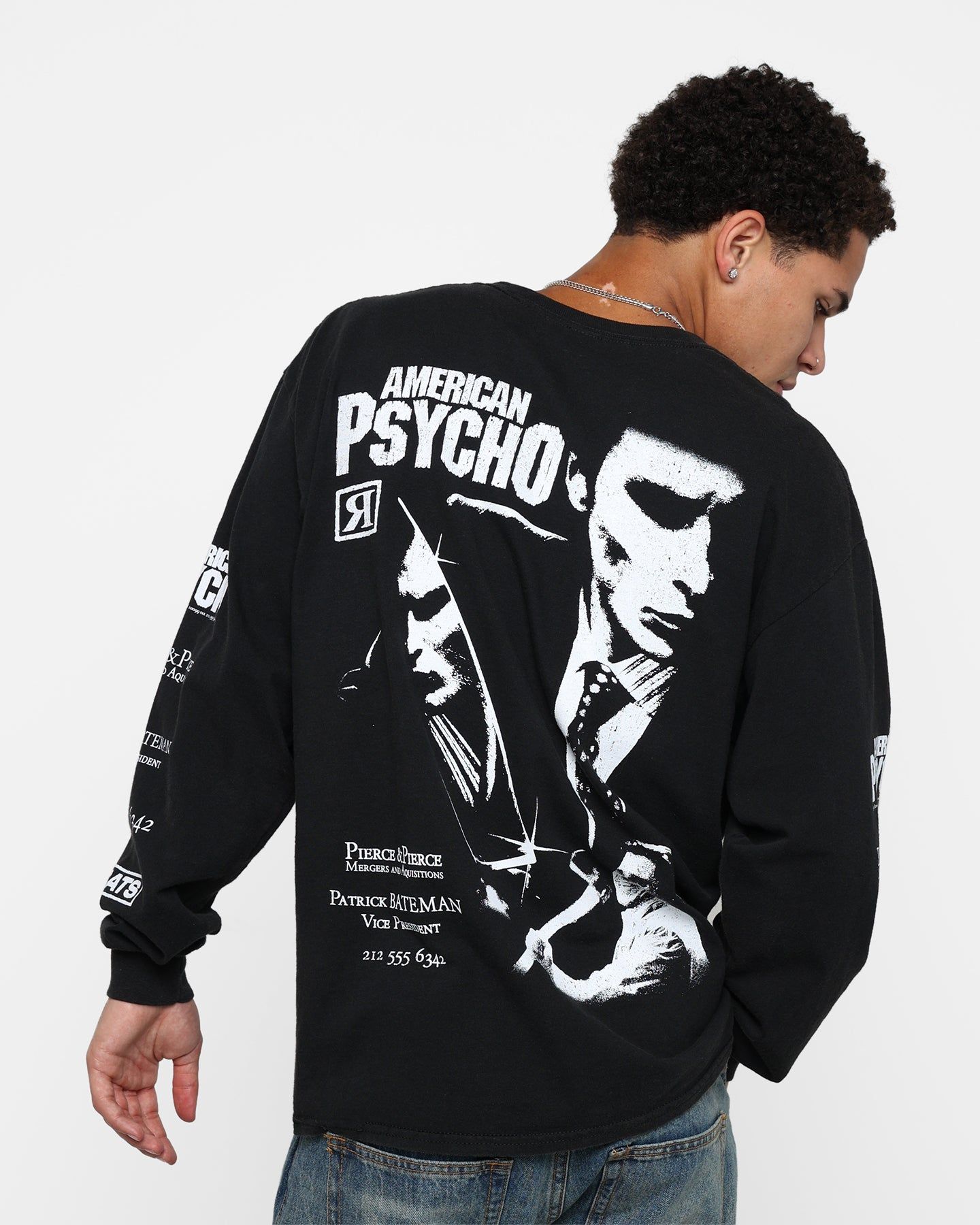 Rats Get Fat X American Psycho American Psycho Long Sleeve T-Shirt Black Wash sold by Culture Kings product image thumbnail 2